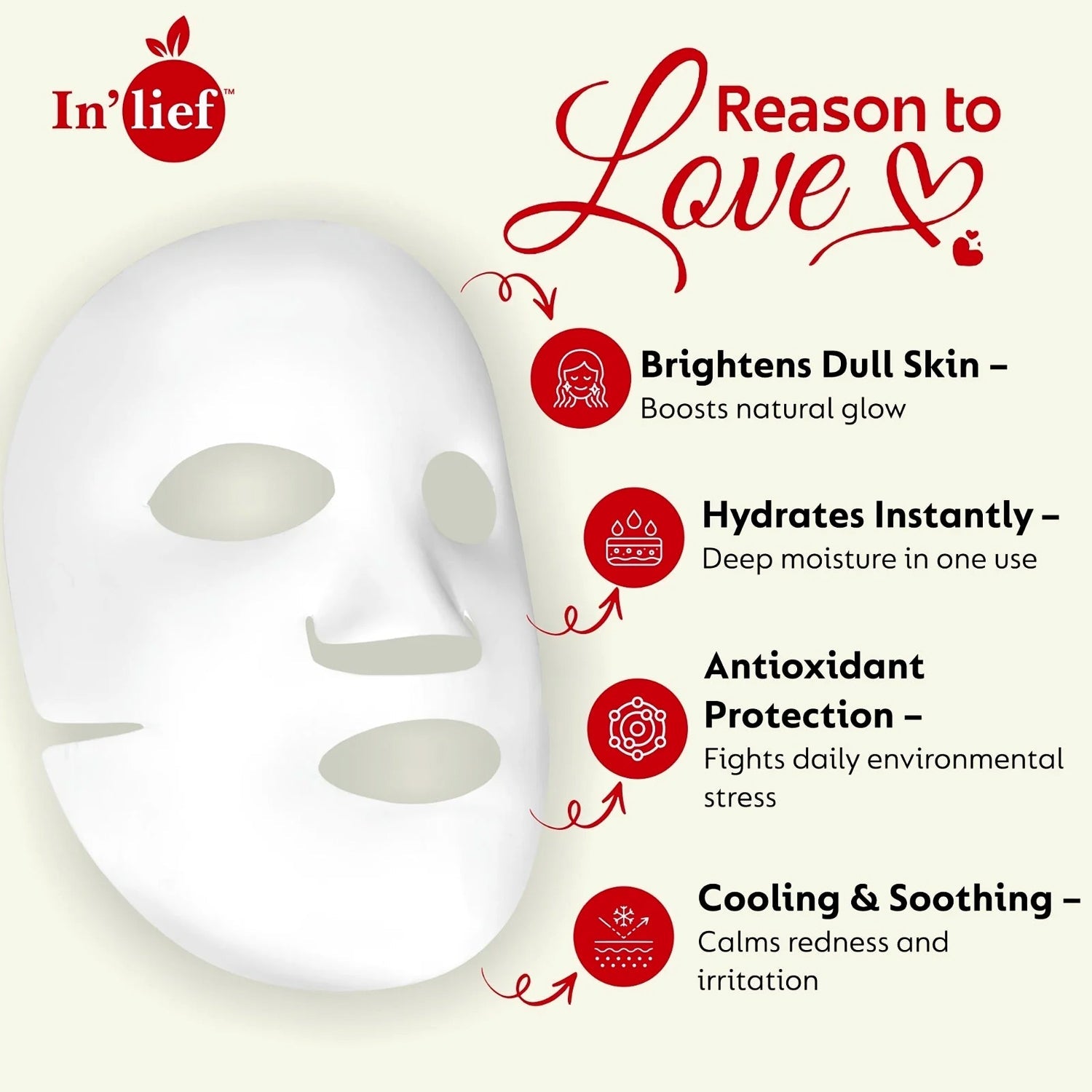 In’lief Vitamin C 0.5% Hydrating & Brightening Facial Sheet Mask (1 Pc) In’lief Vitamin C 0.5% Hydrating & Brightening Facial Sheet Mask (1 Pc)